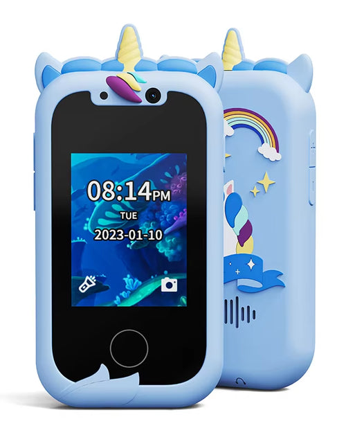 Load image into Gallery viewer, Kids Smart Phone Toys for Girls Unicorns Gifts 2.8 Inch Touchscreen Dual Camera Music Player Learn Toys Christmas Birthday Gift