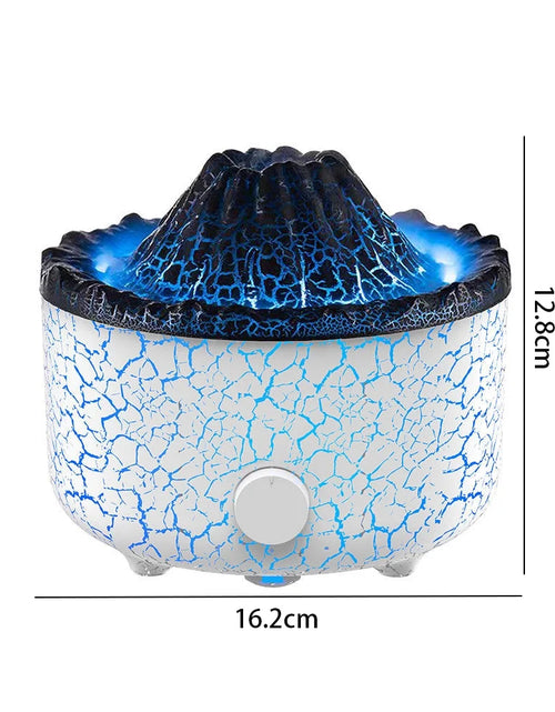 Load image into Gallery viewer, Flame Diffuser Humidifier, with 3D Flame and Volcano Effect, 560Ml Aroma Essential Oil Diffuser with Remote Control, White