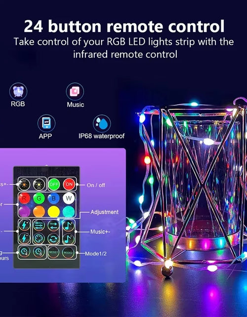 Load image into Gallery viewer, Dreamcolor Rgb Led Strip WS2812B Bluetooth Smart String Fairy Lights Christmas Garland Light Waterproof for Party Curtain Room