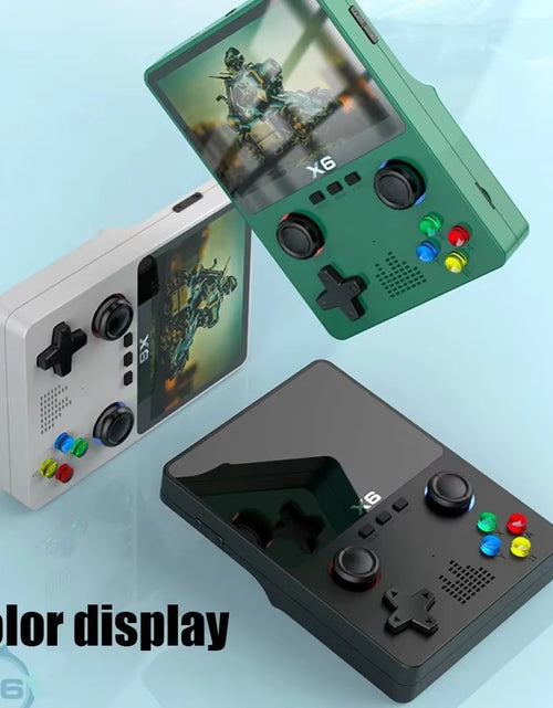 Load image into Gallery viewer, 2023 New X6 3.5Inch IPS Screen Handheld Game Player Dual Joystick 11 Simulators GBA Video Game Console for Kids Gifts