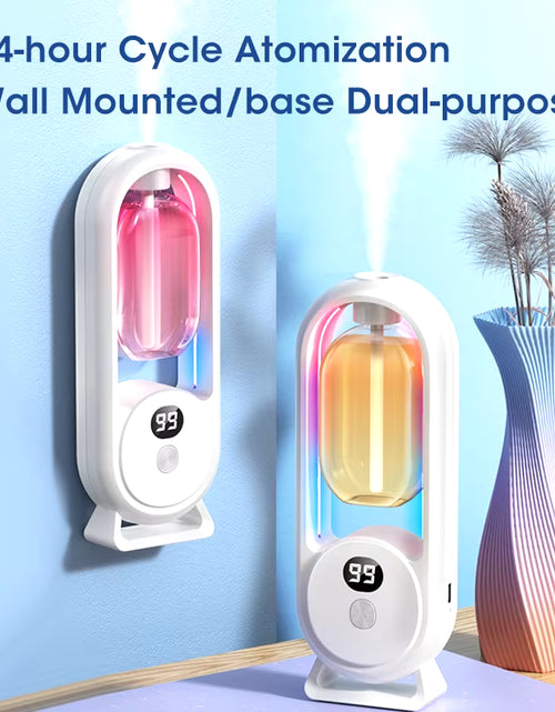 Load image into Gallery viewer, Wall Mounted Automatic Fragrance Machine Hotel Spray Toilet Deodorization Household Perfume Machine Air Diffuser Digital Display