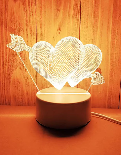 Load image into Gallery viewer, Romantic Love 3D Acrylic Led Lamp for Home Children'S Night Light Table Lamp Birthday Party Decor Valentine'S Day Bedsid
