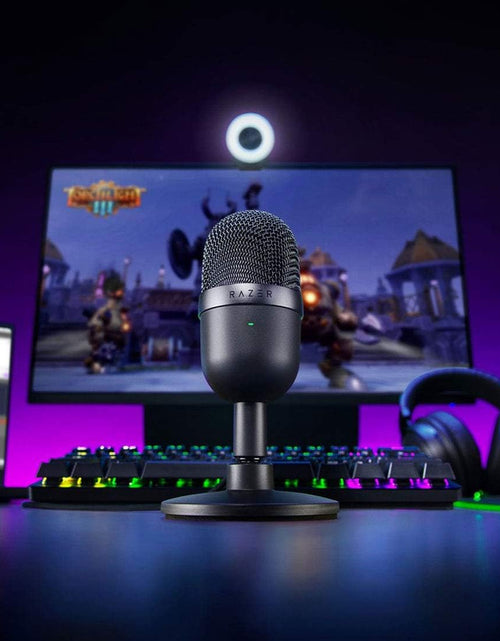 Load image into Gallery viewer, Seiren Mini USB Streaming Microphone: Precise Supercardioid Pickup Pattern - Professional Recording Quality - Ultra-Compact Build - Heavy-Duty Tilting Stand - Shock Resistant - Classic Black