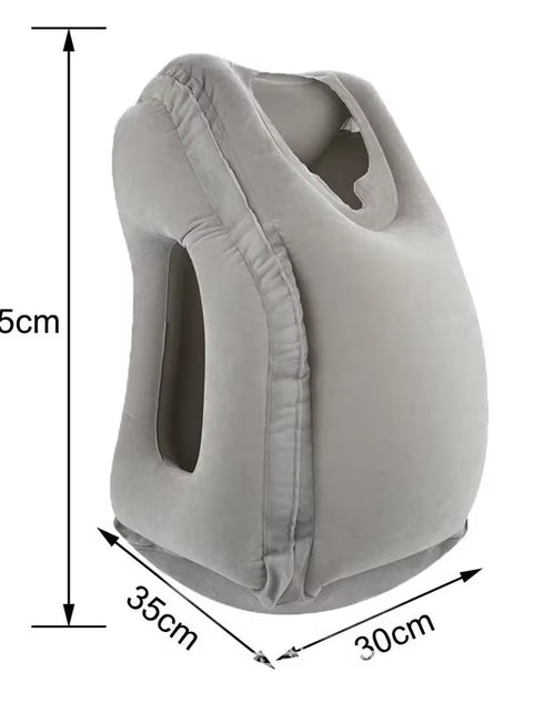 Load image into Gallery viewer, Upgraded Inflatable Air Cushion Travel Pillow Headrest Chin Support Cushions for Airplane Plane Car Office Rest Neck Nap Pillows