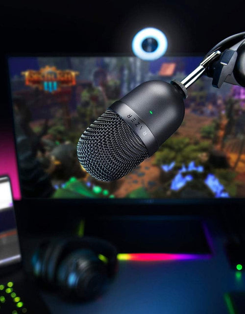 Load image into Gallery viewer, Seiren Mini USB Streaming Microphone: Precise Supercardioid Pickup Pattern - Professional Recording Quality - Ultra-Compact Build - Heavy-Duty Tilting Stand - Shock Resistant - Classic Black