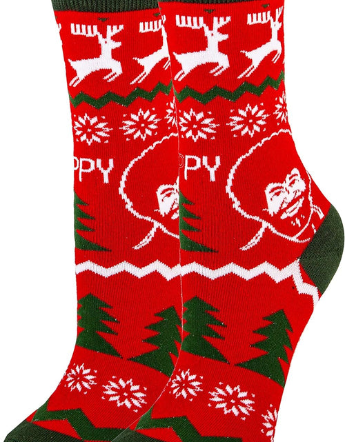Load image into Gallery viewer, Oooh Yeah Women'S Novelty Crew Socks, Funny Socks for Bob Ross, Holiday Socks, Christmas Socks, Crazy Socks