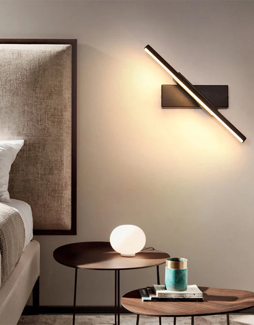 Load image into Gallery viewer, LED Wall Lamp Nordic Modern Minimalist Bedroom Bedside Lamp Creative Staircase Lamp Living Room Rotating Wall Lamp