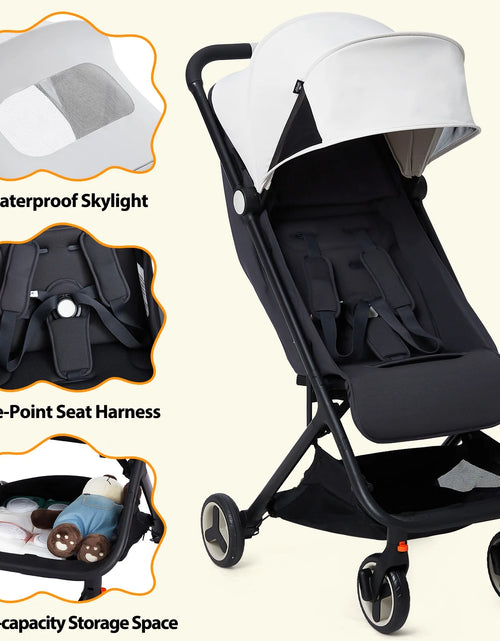 Load image into Gallery viewer, Lightweight Stroller, Compact One-Hand Fold Travel Stroller for Airplane Friendly, Reclining Seat and Canopy