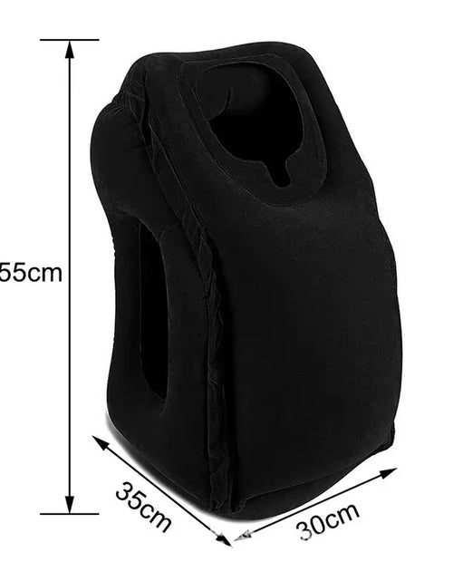 Load image into Gallery viewer, Upgraded Inflatable Air Cushion Travel Pillow Headrest Chin Support Cushions for Airplane Plane Car Office Rest Neck Nap Pillows
