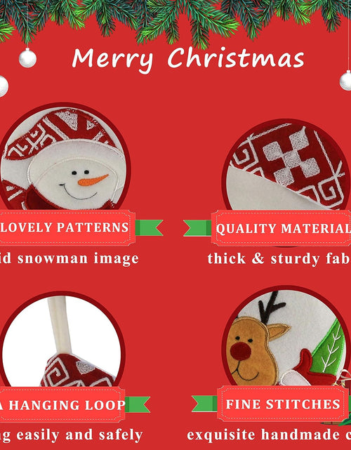 Load image into Gallery viewer, Classic Christmas Stockings Set of 2 Santa, Snowman Xmas Character 17 Inch (Style 4)