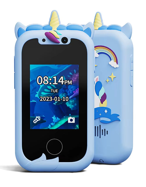 Load image into Gallery viewer, Kids Smart Phone Toys for Girls Unicorns Gifts 2.8 Inch Touchscreen Dual Camera Music Player Learn Toys Christmas Birthday Gift
