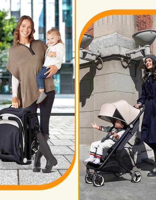 Load image into Gallery viewer, Lightweight Stroller, Compact One-Hand Fold Travel Stroller for Airplane Friendly, Reclining Seat and Canopy