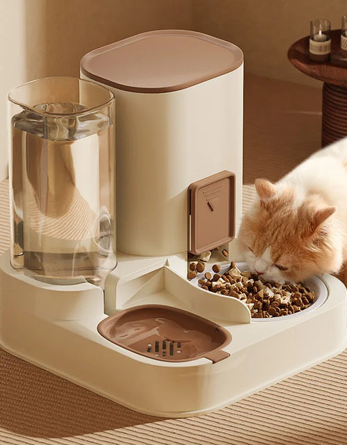 Load image into Gallery viewer, New Pet Cat Large Capacity Water Dispenser Dry Wet Separation for Automatic Feeder Drinking Water Supplies Food Container
