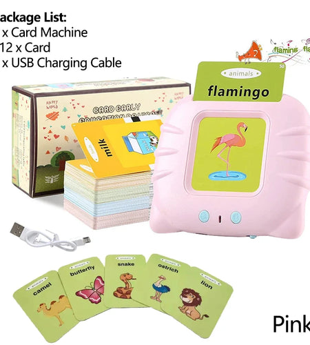 Early Education Flash Card Learning Toys Talking Flashcards for Kids Preschool English Electronic Audio Book Machine Gift