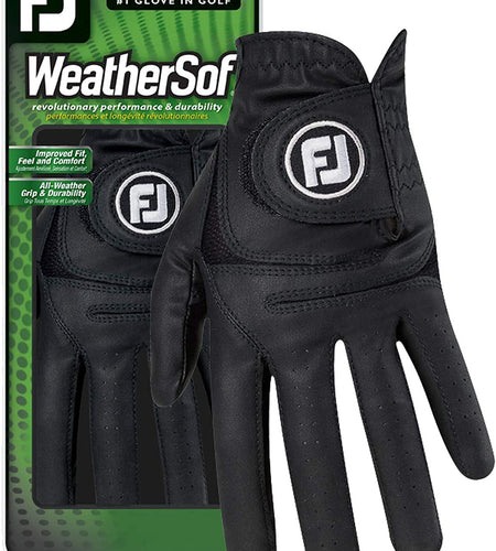 Men'S Weathersof Golf Glove (Black)