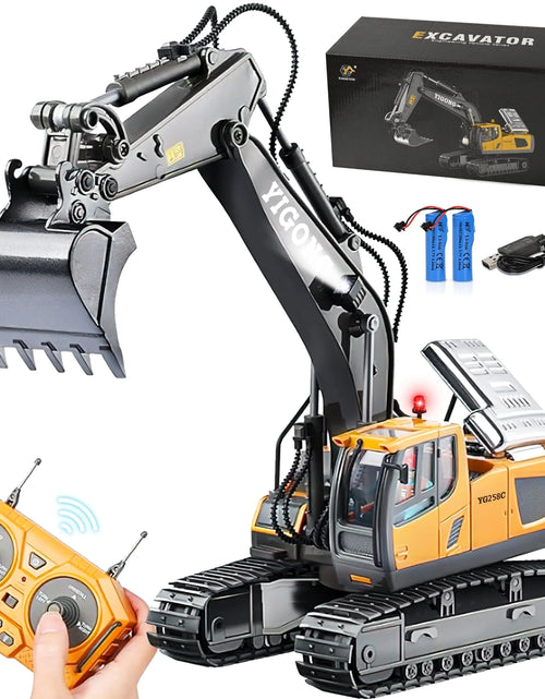 Load image into Gallery viewer, Remote Control Excavator,11 Channel RC Excavator Toys, Rechargeable Construction Vehicle Toys with Lights Sounds,Gifts for Kids 3-12 Years Old
