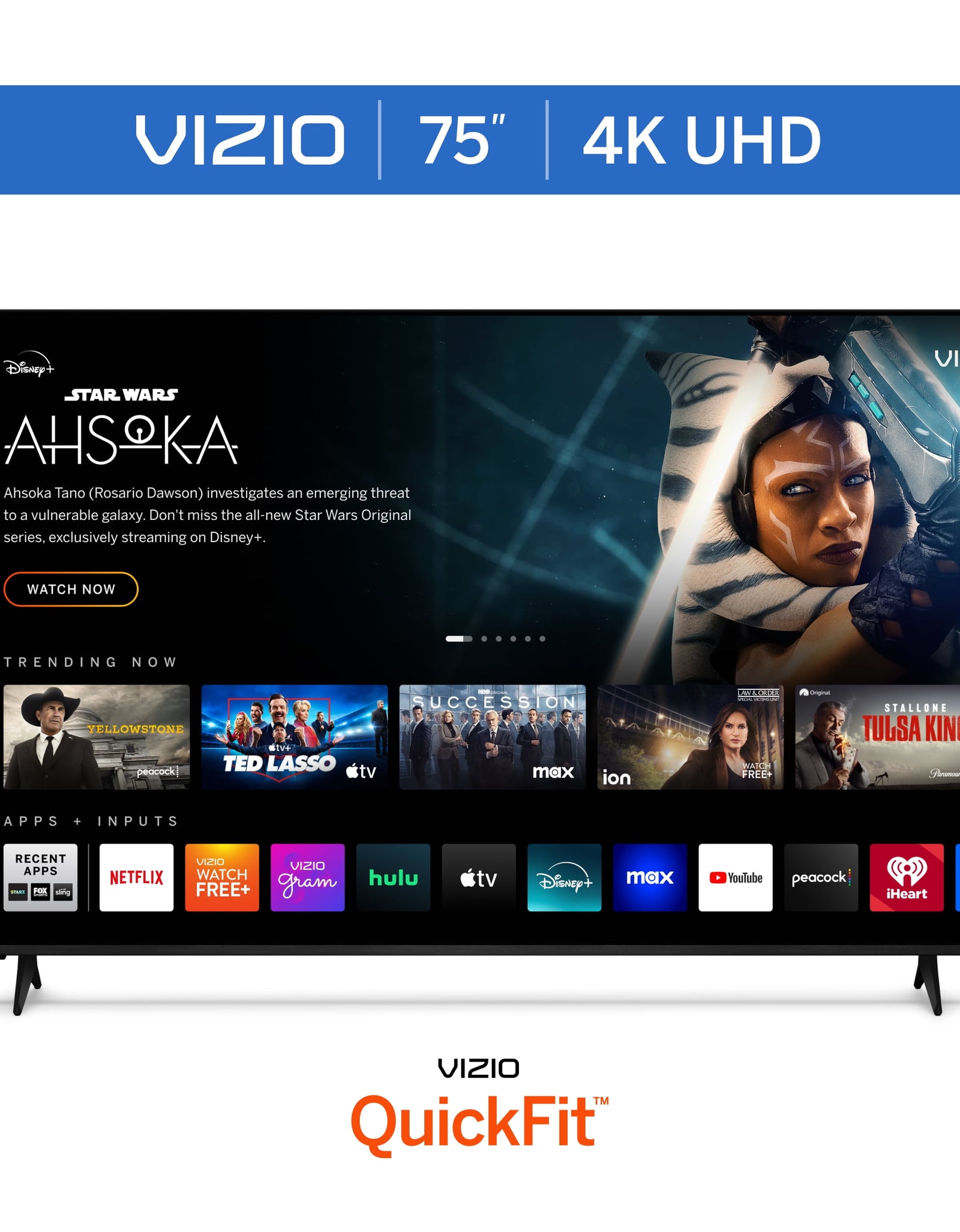 75” Class 4K UHD LED HDR Smart TV (New) V4K75M-08