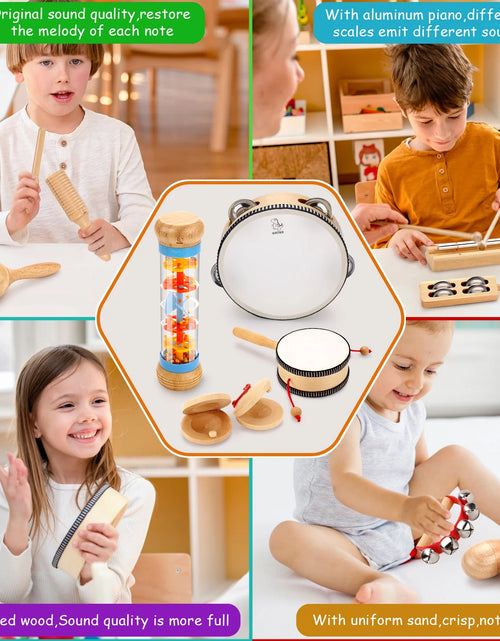 Load image into Gallery viewer, Kids Music Toys Wood Percussion Instruments Tambores Musical Education Birthday Gift for 1 Year Old
